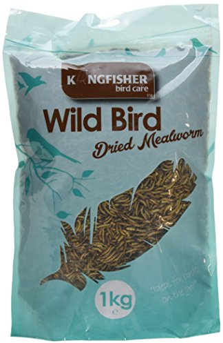 Natures Market King Fisher Mealworms Wild Bird Feed Bag, 1 kg, Transparent
