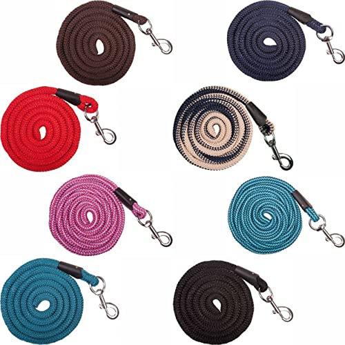 HKM 547043 Strick Aachen mit Karabinerhaken, Länge 180 cm, braun
