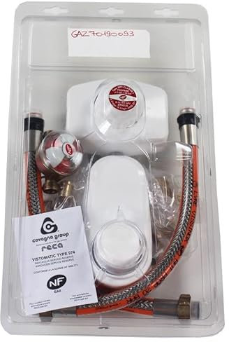 Favex - Kit raccordement gaz - Kit Propane bi-bouteille - Lyres inox 35cm - 1.3kg/h - 37mbar