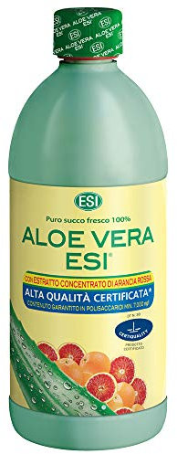 ESI - Aloe Vera Succo, Integratore Alimentare, con Succo Concentrato di Arancia Rossa di Sicilia, Offre Benessere al Tratto Gastrointestinale, ad Azione ossidante, Senza Glutine e Vegan, 1000 Ml