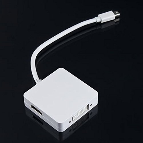 3 in 1 Mini Display Port to HDMI/DVI/DP Converter Adapter for Surface Pro2 Pro3 Macbook by UniproTek UK