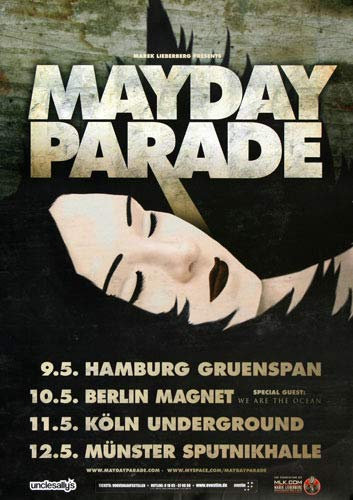 MayDay Parade - Black Lines, Tour 2011 » Konzertplakat/Premium Poster | Live Konzert Veranstaltung | DIN A1 «