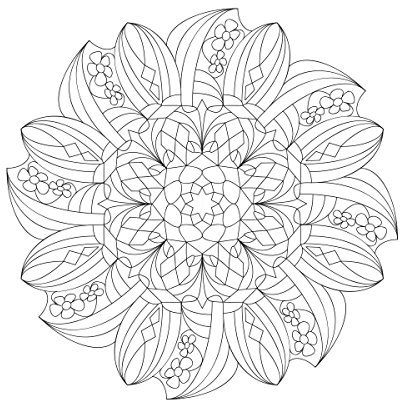 Primestick Premium Wandtattoo Ausmalbild Aufkleber zum selber ausmalen #001M Mandala 60 cm Durchmesser