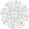 Primestick Premium Wandtattoo Ausmalbild Aufkleber zum selber ausmalen #001M Mandala 60 cm Durchmesser