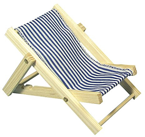 Rayher 46070376 Holz-Sonnenliege, 14cm, SB-Btl 1Stück, royalblau