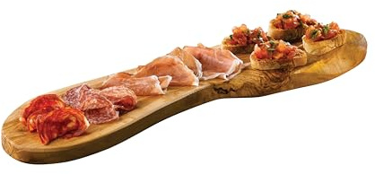 Genware Olive Wood Rustic Platter 55 x 13cm | Wooden Platter, Serving Board, Presentation Board
