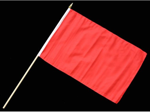 Everflag Stock-Flagge 30 x 45 : Rot