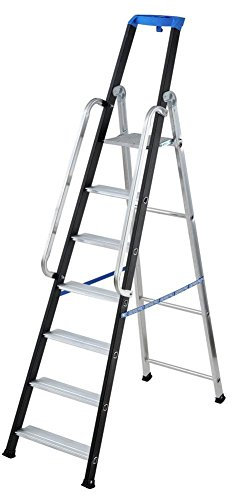 GIERRE AL756 - Escalera Profesional de Aluminio de Tijera Stabila Pro (7 peldaños)