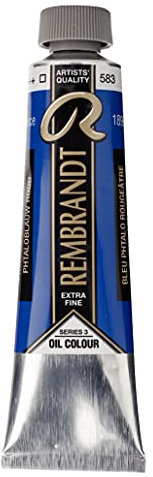 Talens Rembrandt - Excelentes colores de pintura al óleo - 40 ml - 583 Azul ftalo rojo