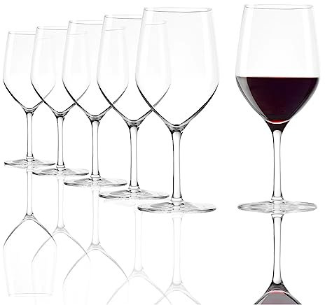 Stölzle Lausitz Bordeauxgläser Ultra 6er Set 550 ml – Hochwertige Weingläser ideal für Bordeaux – Elegante Rotweingläser mit kurzem Stiel – Maximale Aromaentfaltung – Spülmaschinen- & stoßfest