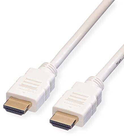 ROLINE HDMI High Speed Kabel mit Ethernet, weiß, 2 m