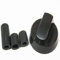 Unifit - Manopola universale per forni elettrici o a gas con piano cottura, adattatori inclusi, ø 4,2 cm, colore: Nero