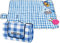 PEARL Picknickdecke: Fleece-Picknick-Decke mit wasserabweisender Unterseite, 200 x 175 cm (Picknickdecke isoliert, mit Isolierung, gepolstert wasserdicht)