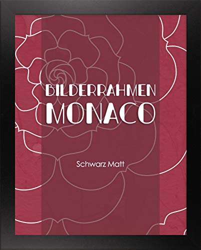 Homedeco-24 Fotorahmen Monaco 36x40 cm Bilderrahmen Schwarz Matt Posterrahmen