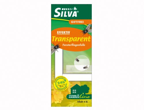 Silva 52513151 Fensterfliegenfalle, 6 Stück, transparent