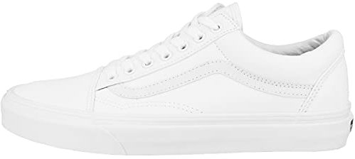 Vans Unisex Old Skool Unisex Sneakers, True White, 5.5 US Women/4 US Men