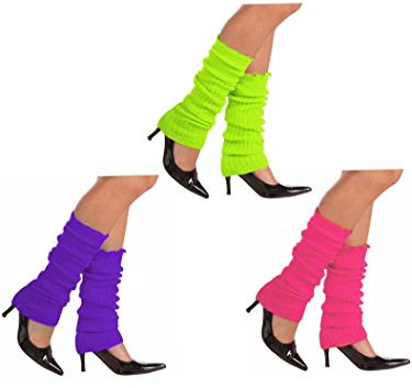 Forum Novelties 67792 Party Supplies Neon Leg Warmers, Pink, One Size