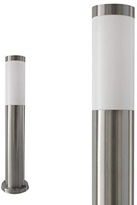 max K O M F O R T Edelstahl Garten Standleuchte 50cm – robuste Wegeleuchte mit E27 Fassung – moderne Außenlampe IP44 für Garten, Terrasse & Einfahrt | 232-500