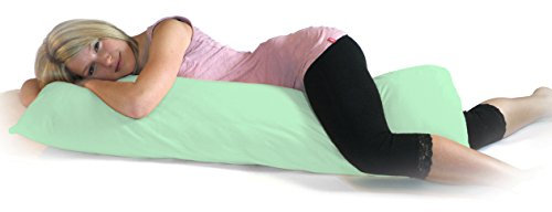 Dukal | Bezug für Seitenschläferkissen | 40 x 120 cm | aus hochwertigem DOPPEL-Jersey | 100% Baumwolle | Farbe: Mint