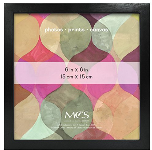 MCS Art Frame with Mat Opening, Black, 6 x 6 in