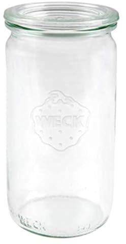 Kleine Weck-Zylindergläser, 340 ml, 13 cm hoch, 6er-Set Klassisches Design, in Deutschland hergestellt. Modell 975.