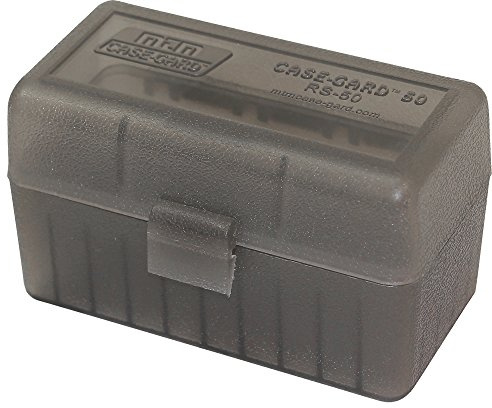 MTM 50 Round Rifle Ammo Box 17, 204, 223, 5.56x45, 6x47 Brown Small