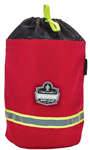 Ergodyne - 13081 Arsenal 5080L Fireman's SCBA Respirator Firefighter Mask Bag for air pack with Fleece Lining Red