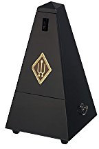 Wittner Metronom Taktell Pyramidenform System Maelzel Serie 800 - Massivholzgehäuse - Ohne Glocke - Schwarz hochglanz - Mechanisch zum Aufziehen - Keine Batterien erforderlich - Made in Germany