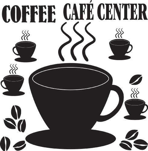 RoomMates - Wandsticker XXL Kaffeetasse mit Kreide beschriftbar