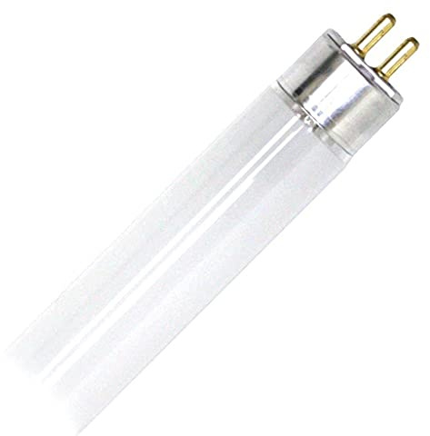 Sylvania 12 MOL T5 Fluorescent Tube Light Bulb, 8W, G5 Bi-Pin Base, 400 Lumens, Frosted, Dimmable, 3000K, Warm White Phosphor - 1 Pack (20819)