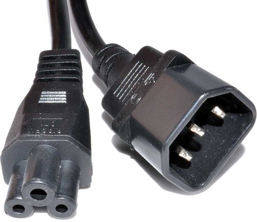 kenable IEC Plug C14 to Cloverleaf Plug C5 Converter Adapter Power Cable 2m [2 metres]
