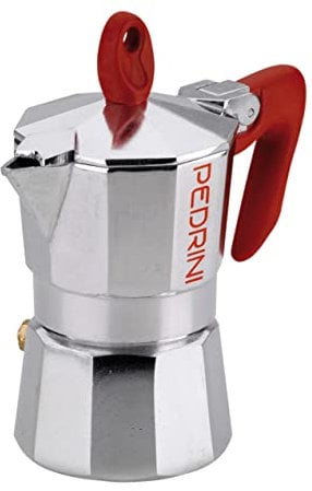 PEDRINI Kaffettiera 9081 Espresso Maker 1 Cup Red