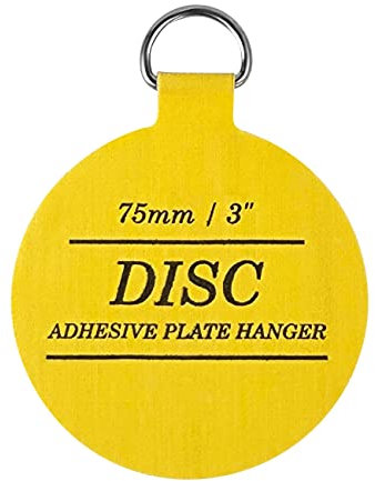 Disc Plate Hangers for Walls - Strong Invisible Holder Self Adhesive Stick On Hooks - (75mm / 3) Picture Hanging Wall Holder