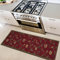 Ottomanson Ottohome-Kollektion Teppichläufer mit Gummirückseite und modernem Blätter-Design, 50 cm x 150 cm, Rot