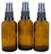 Avalon 50ml Amber Brown Glass Bottles with Black Atomiser Spray - PACK OF 3 - Refillable, Reusable, Travel Sized - Perfect for Aromatherapy, Perfumes, Essential Oils, Aftershaves, Skincare and More