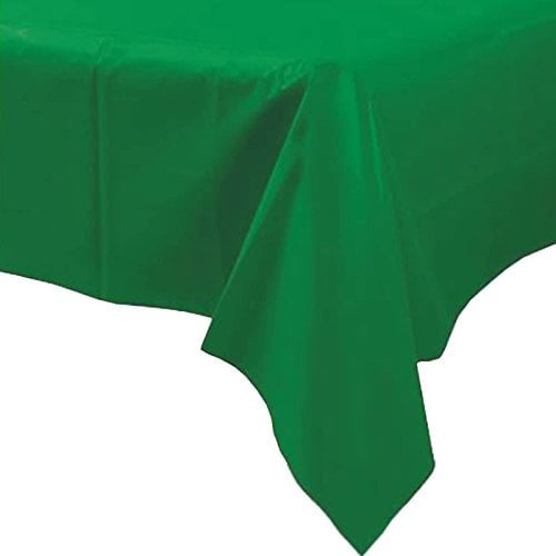 Unique Party 7837984 Rectangular Plastic Table Cover, (Festive Green)