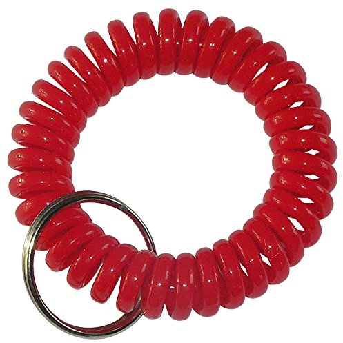 Schlüssel Spiralarmband Elastisch – Dehnbares Schlüsselarmband mit Schlüsselring – Coil Schlüsselanhänger Wasserdicht & Reißfest – Schlüsselband Spirale für Arbeit, Fitness & Alltag – Unisex 5er Pack