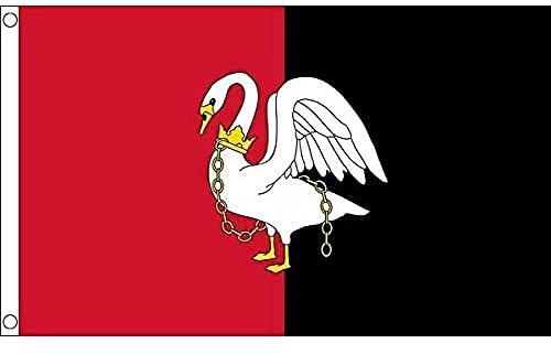 AZ FLAG Buckinghamshire New county Flag 150x90 cm 100D Polyester 2 Grommets | Indoor and outdoor use 3x5 ft decorative flag double stitched seams and reinforced edges with metal grommets