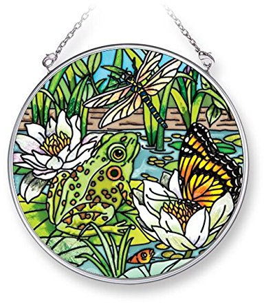 Amia Teich Critters, handgemaltes Glas Kreis Suncatcher 42290, 4–1/5,1 cm
