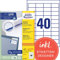 AVERY Zweckform 3657-200 Universal Etiketten (8.000 plus 800 Klebeetiketten extra, 48,5x25,4mm auf A4, Papier matt, individuell bedruckbar, selbstklebende Aufkleber mit ultragrip) 220 Blatt, weiß