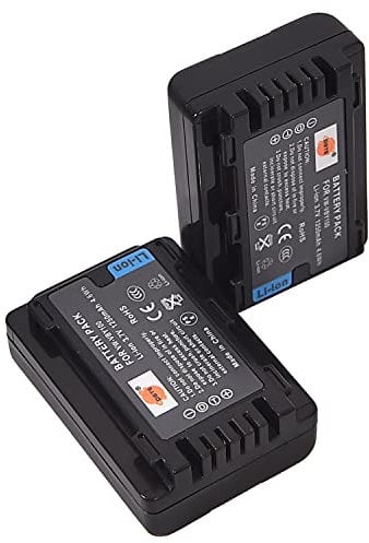 DSTE 2pcs VW-VBY100 Replacement Li-ion Battery for Panasonic HC-V110, HC-V110K, HC-V110G, HC-V201, HC-V201K