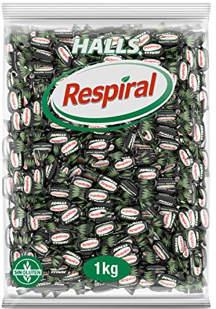 Halls Respiral Caramelos Sabor Regaliz y Mentol, Bolsa de 1 Kg