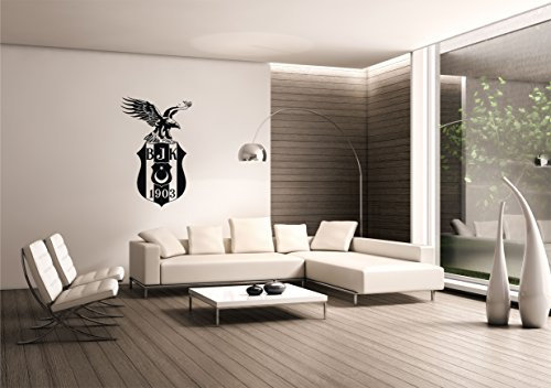 Saphir Design Wandtattoo Besiktas mit Kartal WT13 (Schwarz Matt, 60x95cm)
