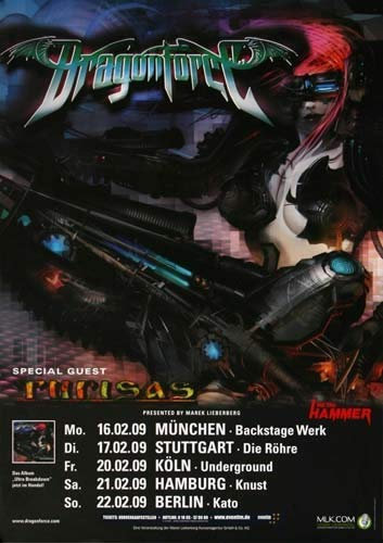 Dragonforce - Ultra Beatdown, Tour 2009 » Konzertplakat/Premium Poster | Live Konzert Veranstaltung | DIN A1 «