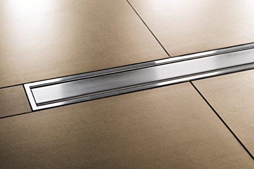 Schlüter KERDI-LINE A Designrost Abdeckung mit Rahmen 19mm Edelstahl gebürstet 100cm