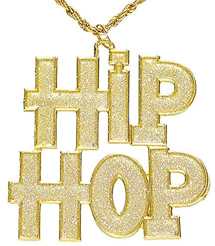 W WIDMANN MILANO Party Fashion 75714 - Hip Hop Halskette, Gold, Kostümzubehör, Accessoire, Karneval, Mottoparty