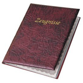 Veloflex Zeugnismappe A4 mit 10 Taschen weinrot
