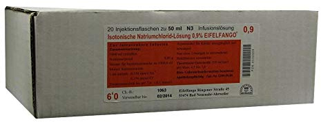 ISOTONISCHE NACL 0.9% EIF, 20X50 ml