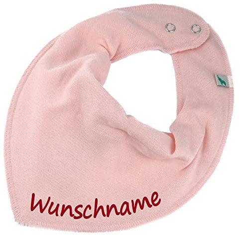 HALSTUCH mit Namen oder Text personalisiert für Baby oder Kind aus Baumwolle in Einheitsgröße rosa