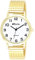 Ravel – Traditionelle Damen-Uhr mit klarem Ziffernblatt auf Expander-Armband – Goldton/Weißes Zifferblatt